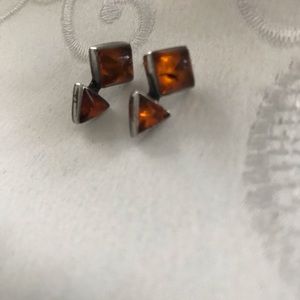 Jewelry - Baltic Amber earrings on silver. Jewelry - Baltic Amber earrings on silver.